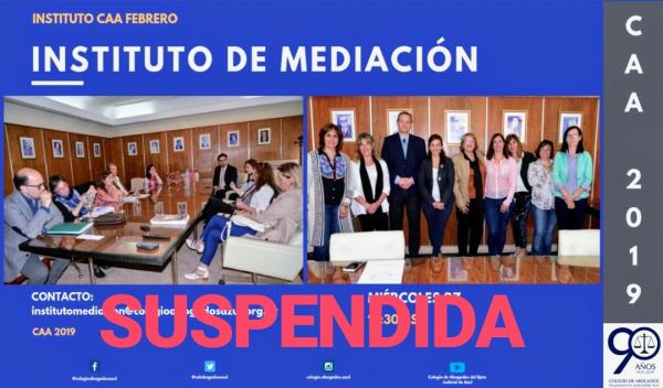 FUE SUSPENDIDA LA REUNIÓN DEL INSTITUTO DE MEDIACIÓN