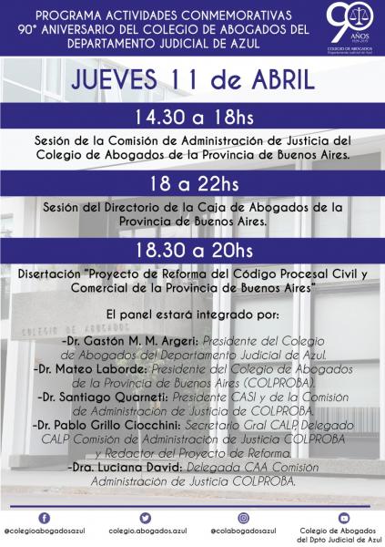 PROGRAMA DE ACTIVIDADES CONMEMORATIVAS 90° ANIVERSARIO DEL COLEGIO DEPARTAMENTAL