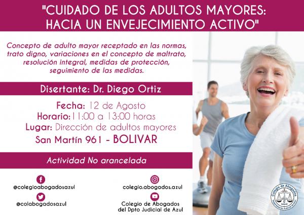 Charla: "Cuidado de los adultos mayores. Hacia un envejecimiento activo"