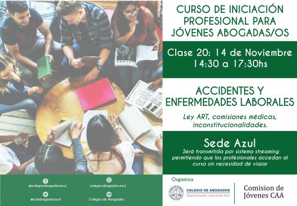 Sede Azul: Clase N° 20 del Curso de Iniciación Profesional para Jóvenes Abogados