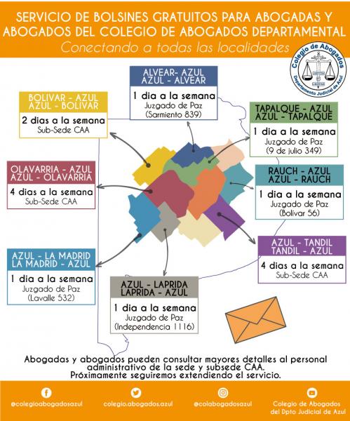 Ampliamos el servicio de bolsines gratuito para abogadas y abogados
