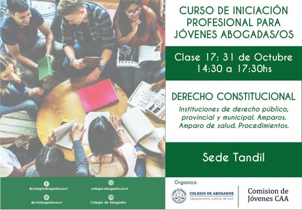 Sede Tandil: Clase N°17 del Curso de Iniciación Profesional para Jóvenes Abogados
