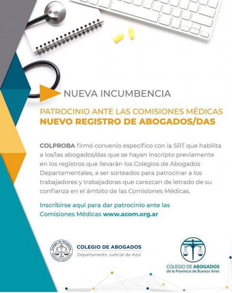 Nueva Incumbencia: Patrocinio ante las Comisiones Médicas