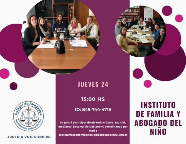 Reunión del Instituto de Derecho de Familia y Abogado del Niño