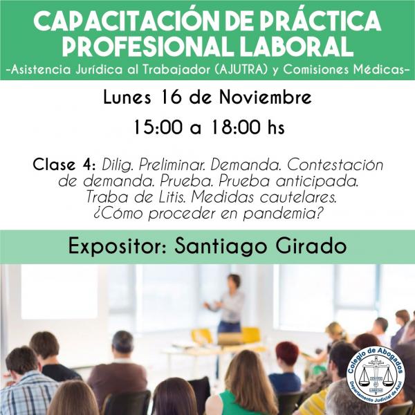 Capacitación de práctica profesional laboral