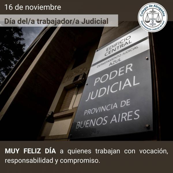 16/11: Día del/a Trabajador/a Judicial