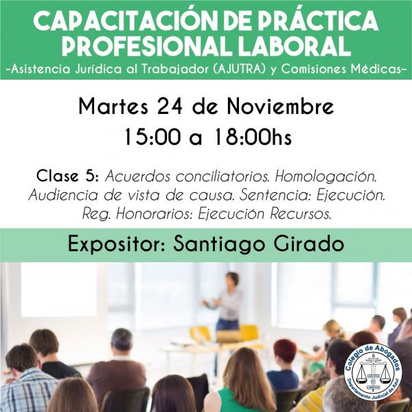 Capacitación de práctica profesional laboral