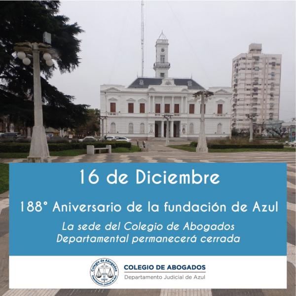 188° Aniversario de la Fundación de Azul