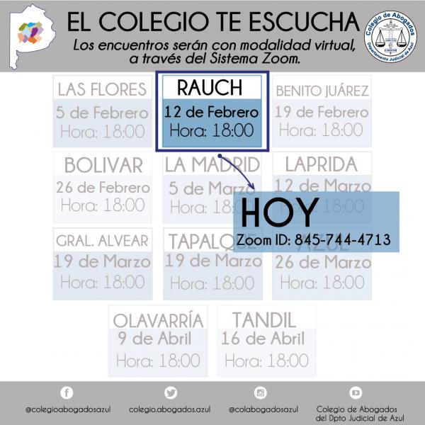 Rauch: “El Colegio te escucha”