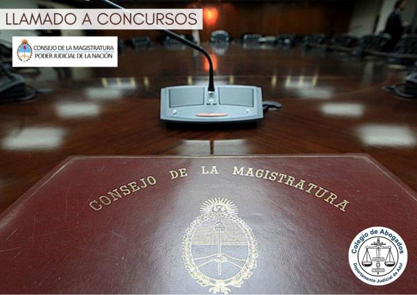 Consejo de la Magistratura: Llamados a Concursos