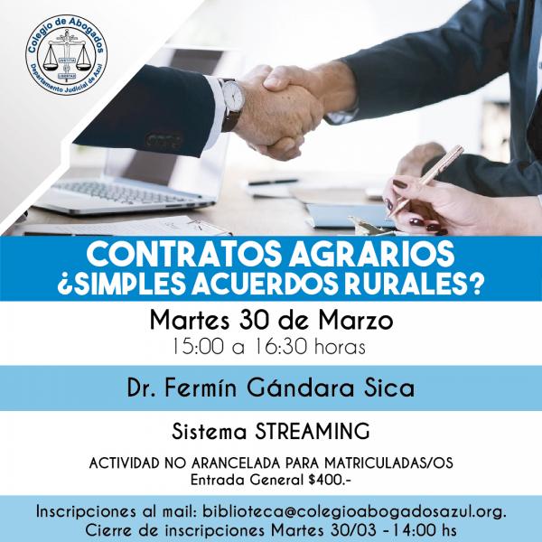 Contratos Agrarios: ¿simples acuerdos rurales?