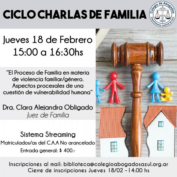 Ciclo de charlas de Derecho de las Familias