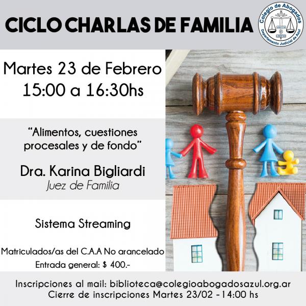 Ciclo de charlas de Derecho de las Familias