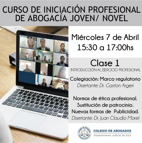 Curso de iniciación profesional de Abogacía Joven/Novel