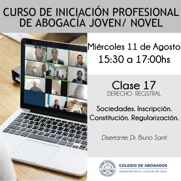Curso de iniciación profesional de Abogacía Joven/Novel