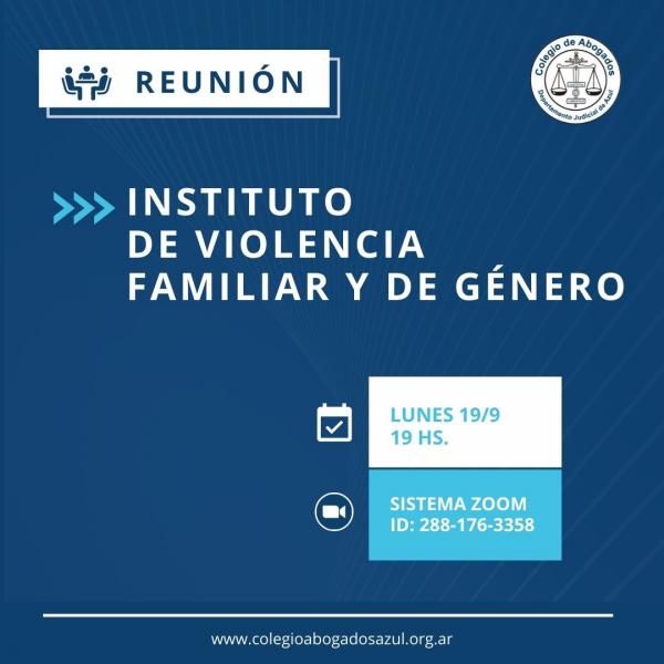 Reunión del Instituto de Violencia Familiar y de Género