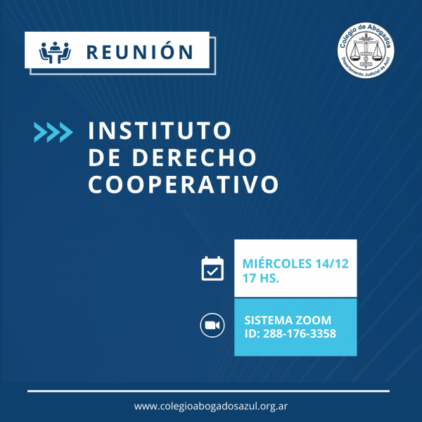Reunión del Instituto de Derecho Cooperativo
