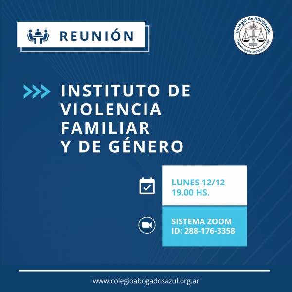 Reunión del Instituto de Violencia Familiar y de Género