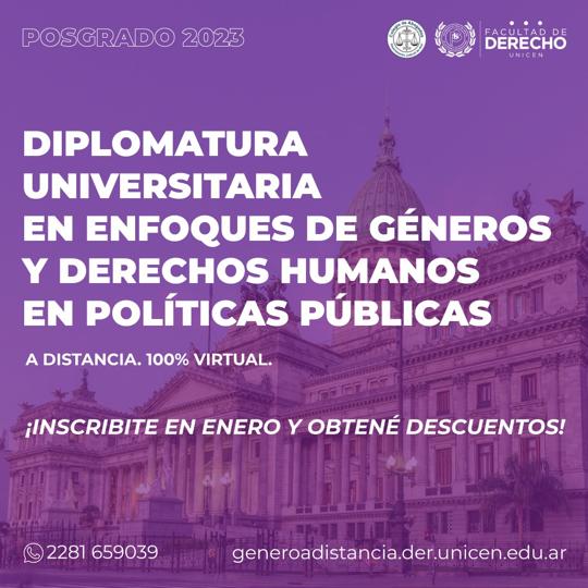 Inscripción abierta para la cursada de posgrados en la Facultad de Derecho de la UNICEN