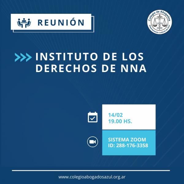 Reunión del Instituto de los derechos de niños, niñas y adolescentes