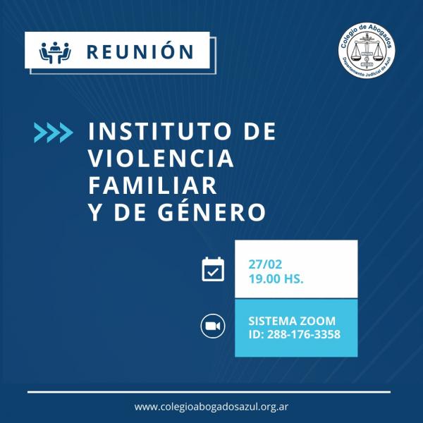 Reunión del Instituto de Violencia Familiar y de Género