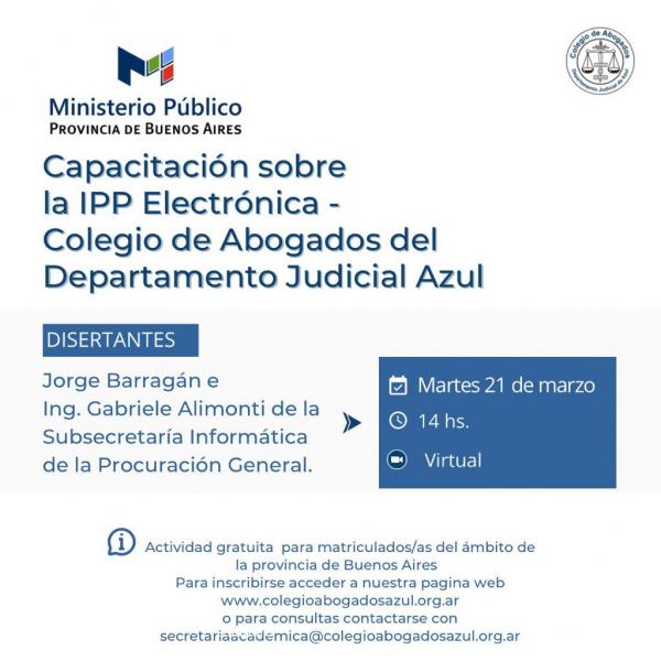 Nueva propuesta: Capacitación sobre la "IPP Electrónica"