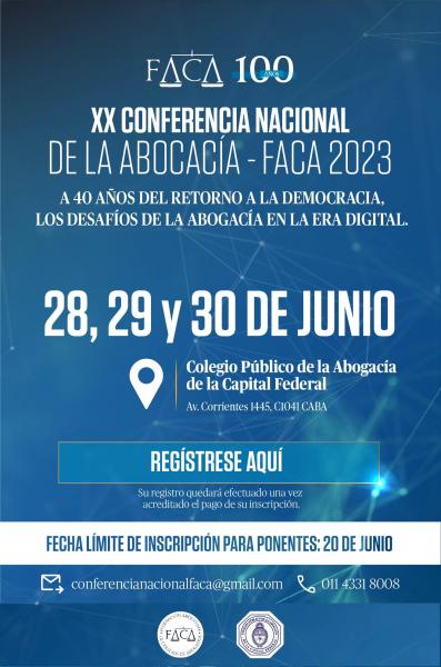 XX Conferencia Nacional de la Abogacía de FACA