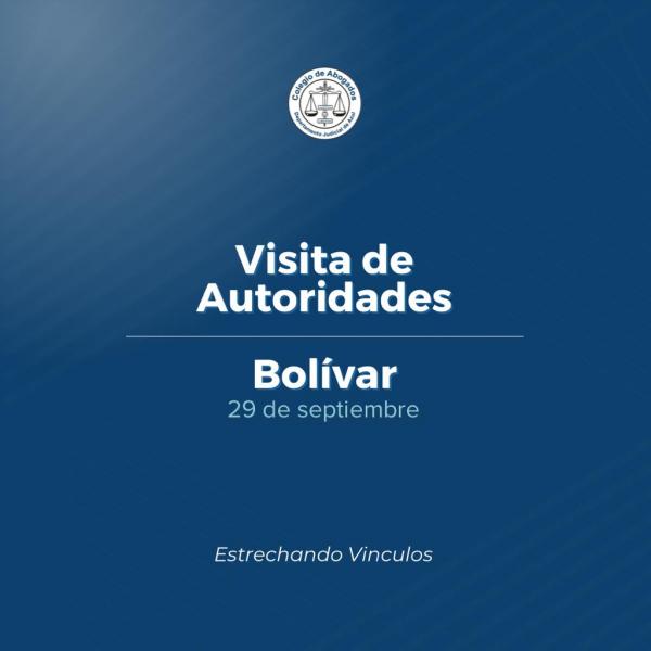 Autoridades del Colegio viajarán a Bolivar