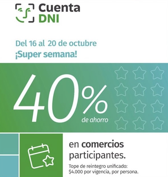 Aprovechá el reintegro de Cuenta DNI de esta semana en el C.A.A.