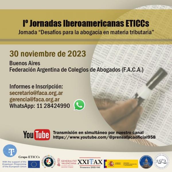 I Jornadas Iberoamericanas ETICCs de FACA