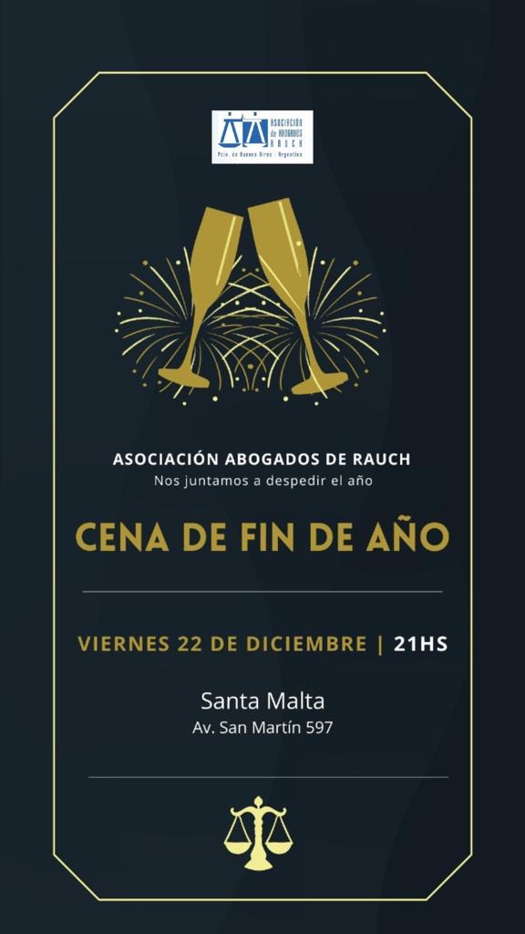 Cena de Fin de Año en la Asociación de Abogados de Rauch