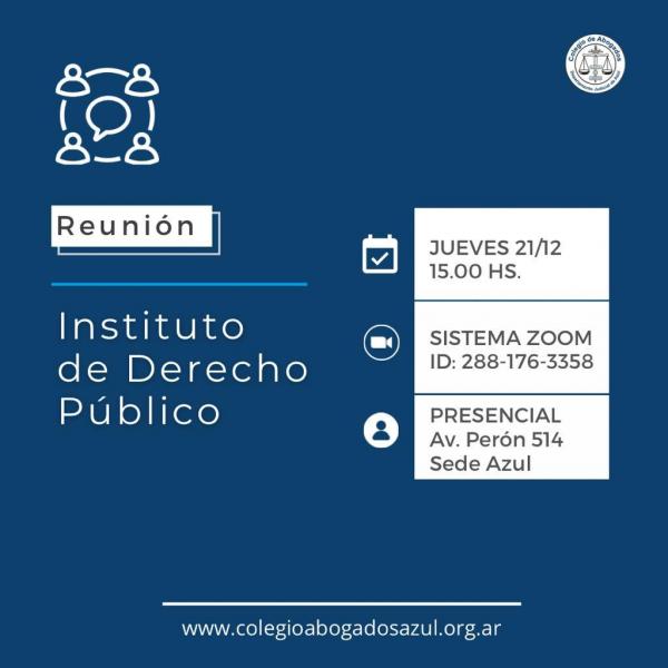 Reunión del Instituto de Derecho Público