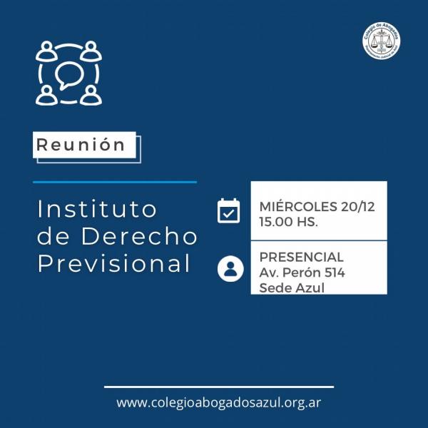 Reunión del Instituto de Derecho Previsional