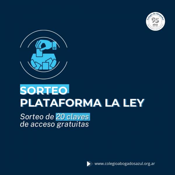 Plataforma La Ley: Sorteo de 20 claves de acceso gratuitas