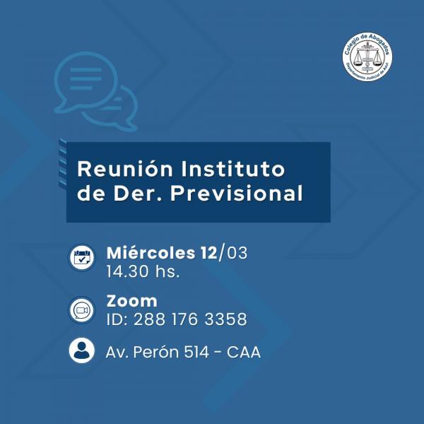 Reunión del Instituto de Derecho Previsional