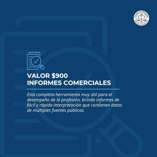 Novedades sobre el servicio de informes comerciales