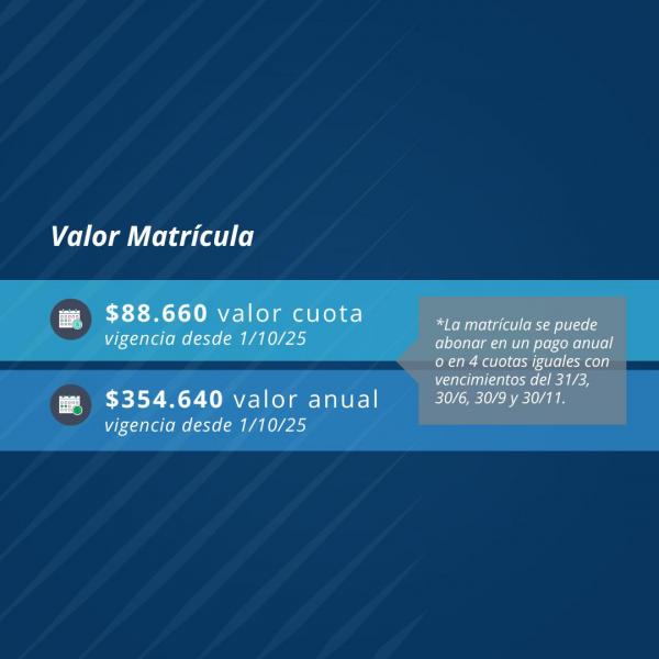 Valor de la matrícula