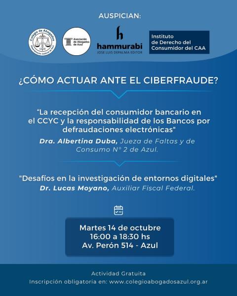El C.A.A. invita a participar de la jornada: ¿Cómo actuar ante el ciberfraude?