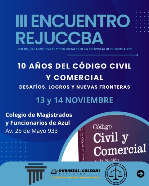 Se realizará el Tercer Encuentro de la Red de Juzgados Civiles y Comerciales de PBA
