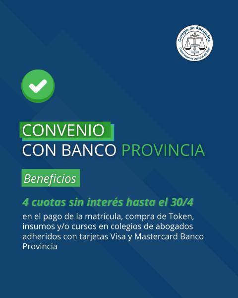 Aboná con Banco Provincia y obtené hasta 4 cuotas sin interés