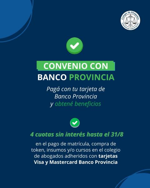Aboná con Banco Provincia y obtené hasta 4 cuotas sin interés