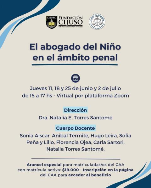 El abogado del Niño en el ámbito penal