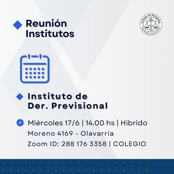 Reunión del Instituto de Derecho Previsional