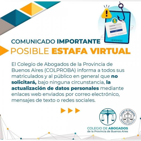 COLPROBA alerta sobre posibles estafas virtuales