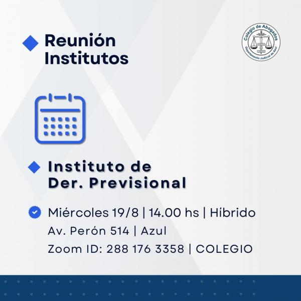Reunión del Instituto de Derecho Previsional
