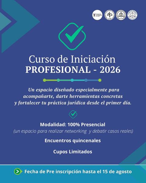 El C.A.A. abre la preinscripción al Curso de Iniciación Profesional para Jóvenes Abogados