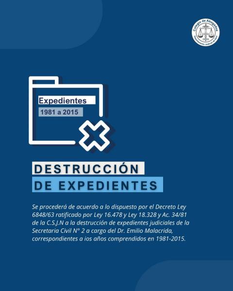 Destrucción de expedientes judiciales del juzgado federal N°2 de Azul