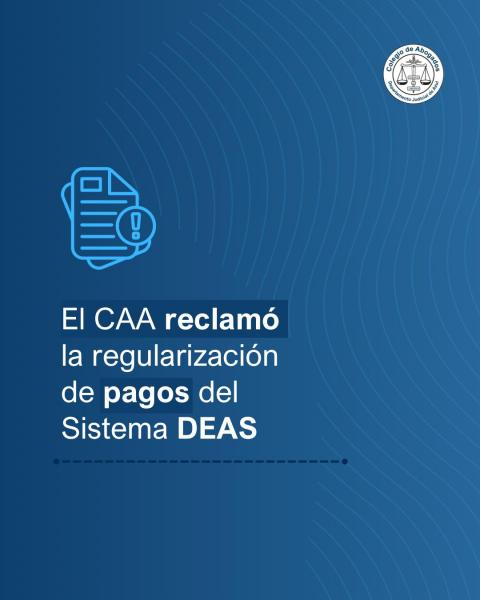 El Colegio reclamó la regularización de pagos del Sistema DEAS