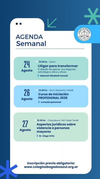 Semana de la Abogacía | Conocé la agenda de actividades