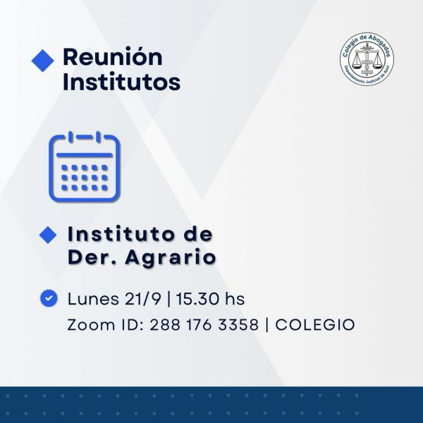 Reunión del Instituto de Derecho Ambiental y Agrario